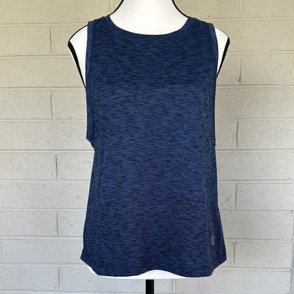 GAIAM Heathered Blue/Black Muscle Tank, S - Picture 1 of 11